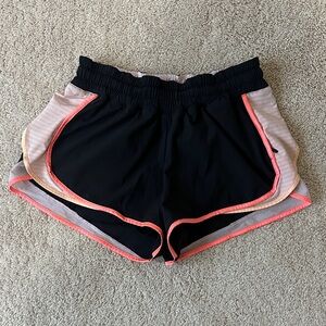 Lululemon Women's Black and Pink Athletic Shorts